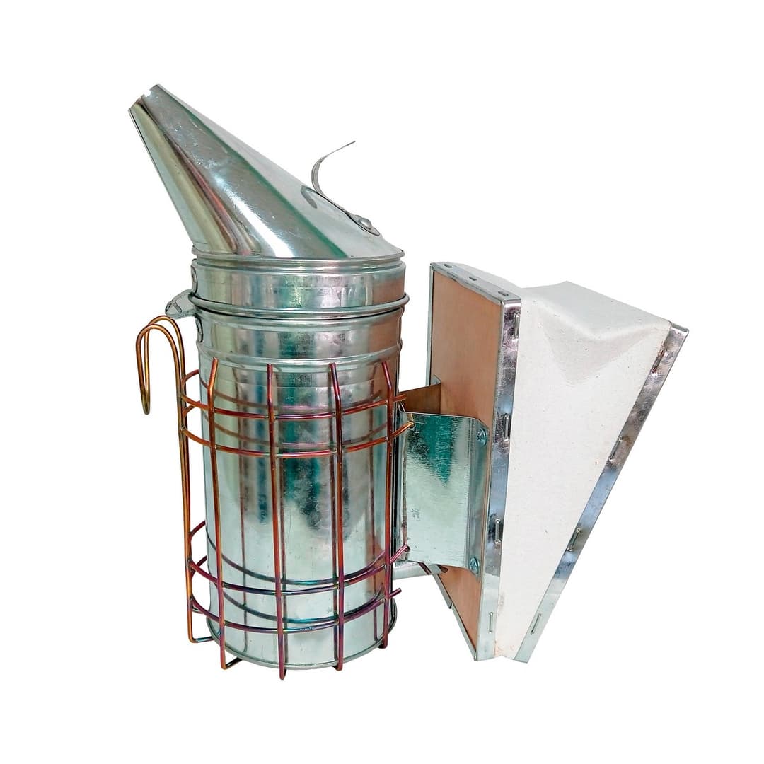 Дымарь пасечный "Люкс" оцинкованная сталь, кожаный мех, с ограждением, без стакана - Image 2