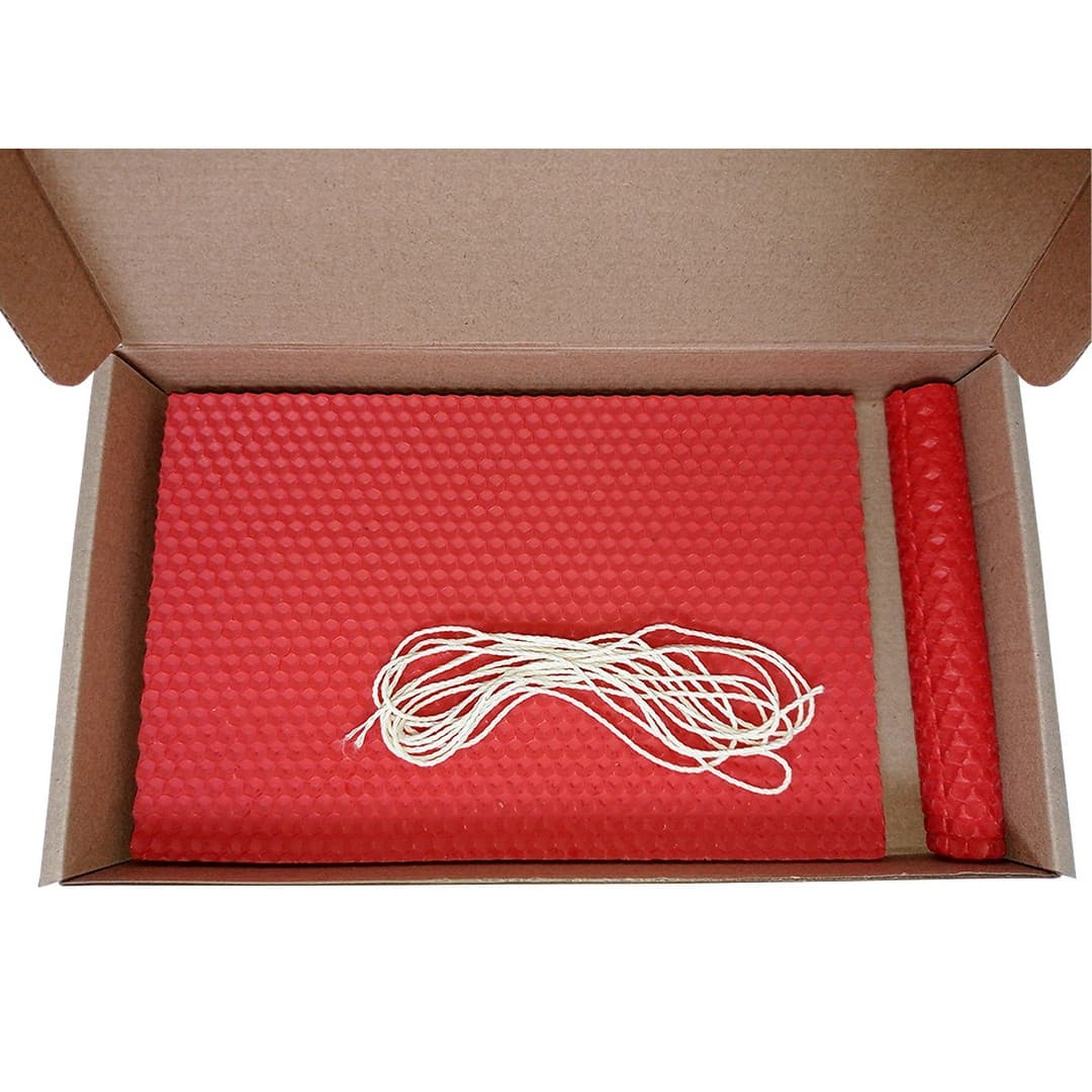 Набор цветной вощины для изготовления свечей, 130*200мм, цвет красный, 10 шт. - Image 2